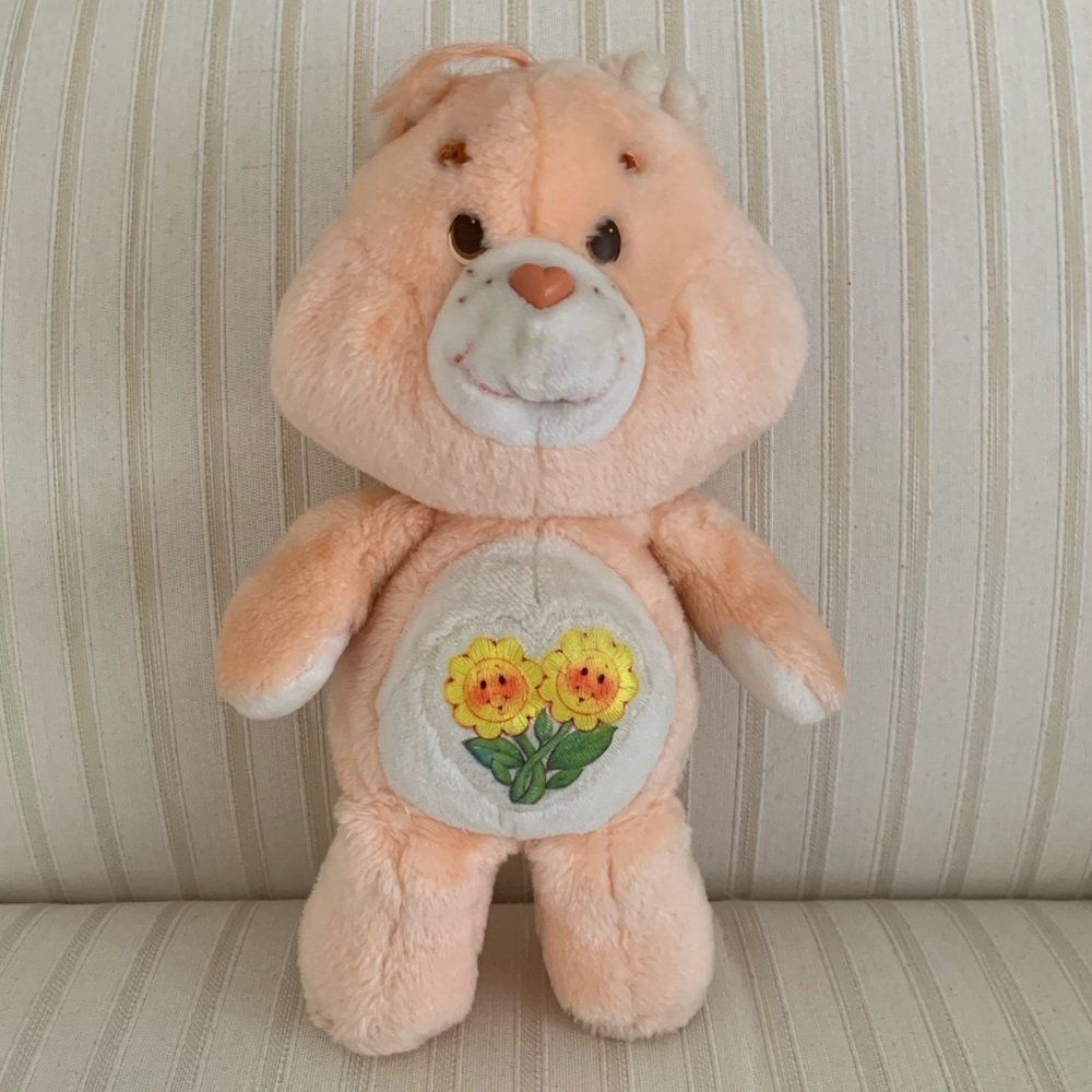 Vintage Original Friend Care Bear Orange Flowers!